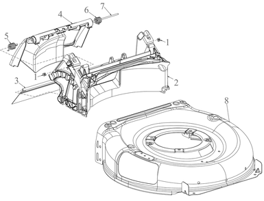 Deck Diagram and Parts List for SC300B (12AVB2R3710)(2023) Cub Cadet Lawn Mower